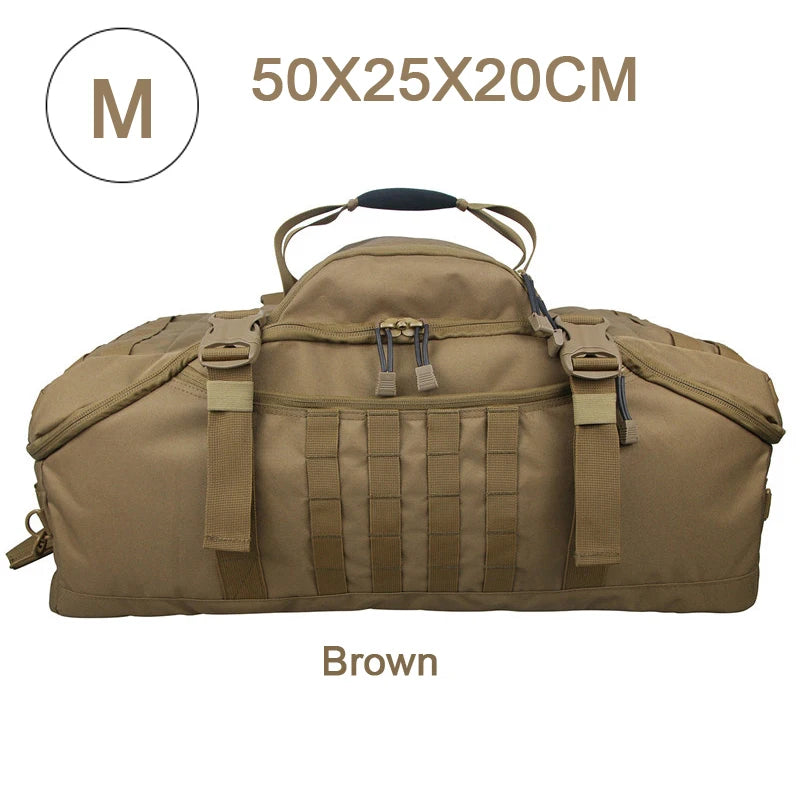 Tactical MOLLE Duffle Backpack – 25L / 45L / 80L Sport & Camping Bag for Men & Women