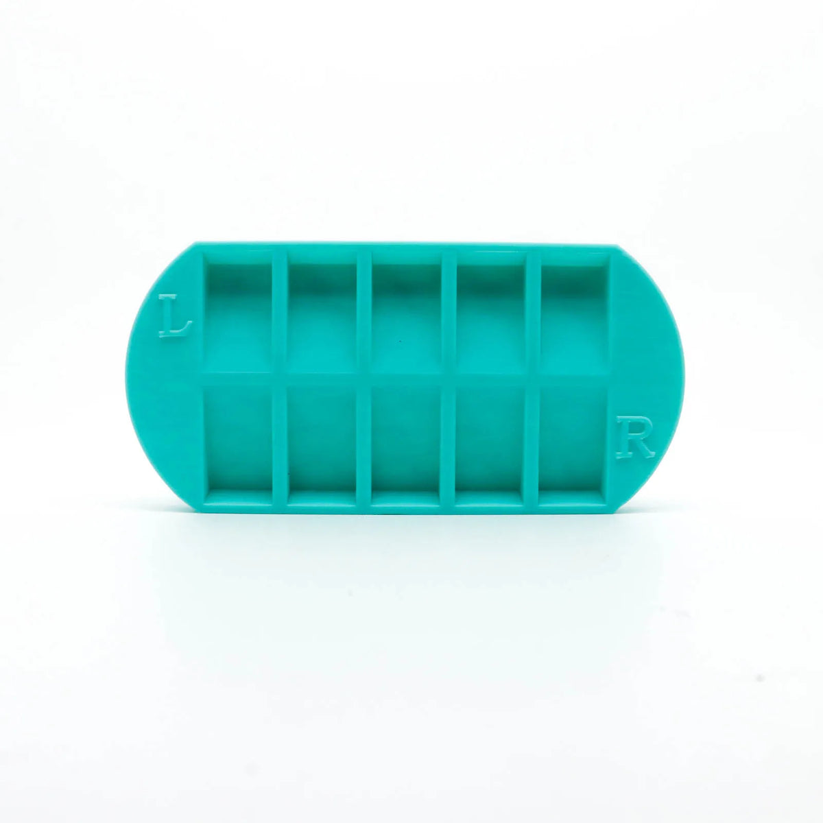 8-Grid Nail Tip Storage Tray with L/R Mark | Reusable False Nail Display Organizer for Salon & Home Manicure — Purple, Pink & Green