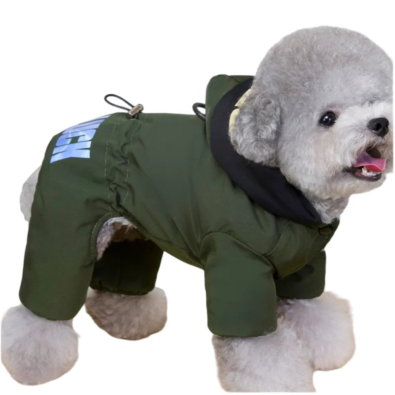 Waterproof Pet Jumpsuits Winter Fleece Dog Clothes Coat with D-ring For Small Dogs Yorkshire Bichon Puppy Clothing ropa perro