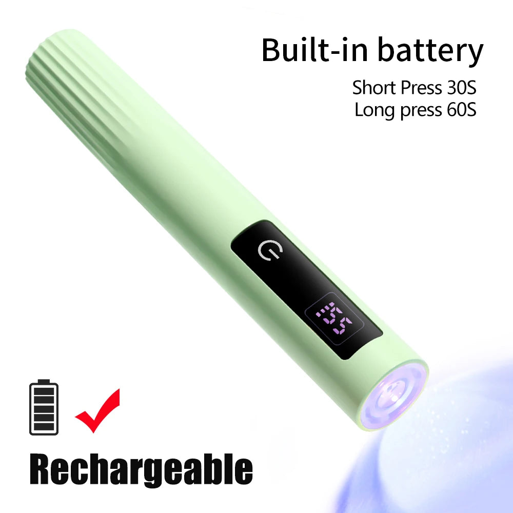 Timerable Nail UV LED Dryer Touch Lamp Rechargeable Flashlight UV Light Drying Nails Gel Polish Lamps Quick Drying Cure Tools
