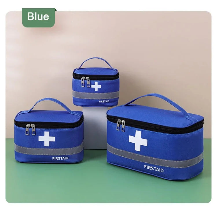 Portable Emergency Medical Kit Storage Bag – Oxford Cloth, Waterproof, Multi-Compartment Organizer | Style A & B | S, M, L