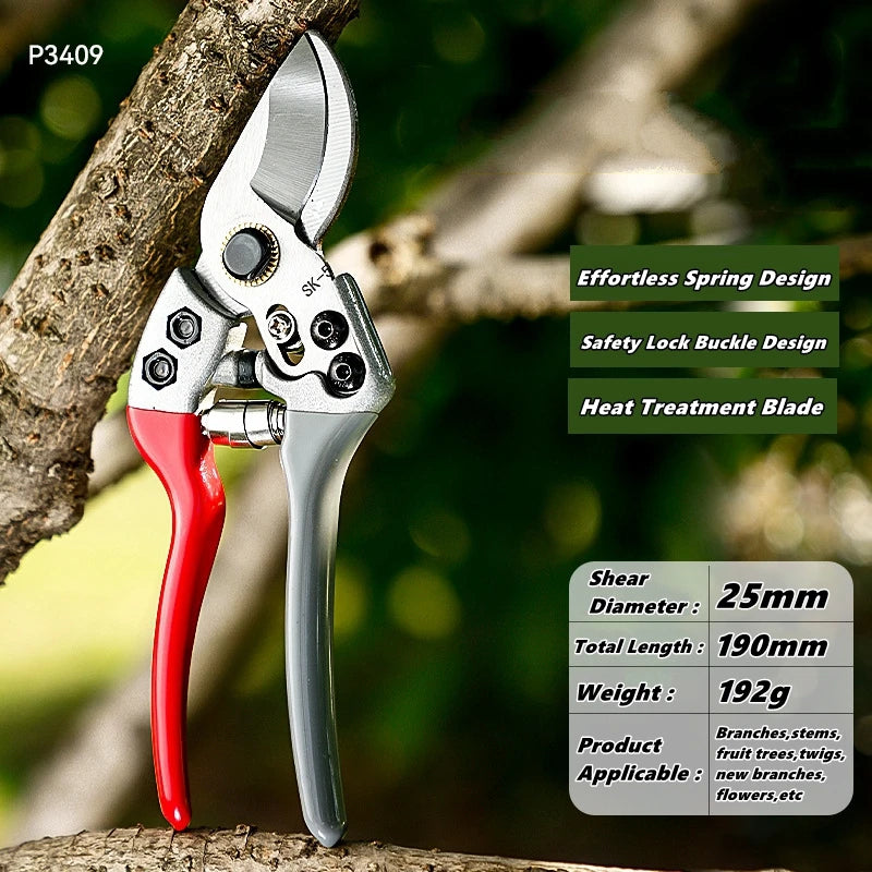 NIUXIANG Labor-Saving Garden Pruning Shears – SK-5 Carbon Steel Scissors for Bonsai, Fruit Trees, Flowers & Branches | 6 Types