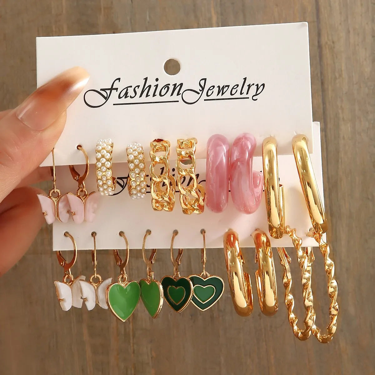 24-Piece Bohemian Earrings Set for Women – Gold Vintage Pearl Geometric Hoop Jewelry Collection