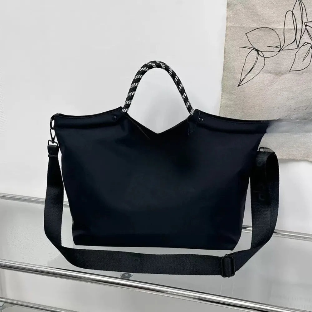 Women's Large Capacity Canvas Commuter Bag — Lightweight Tote Handbag