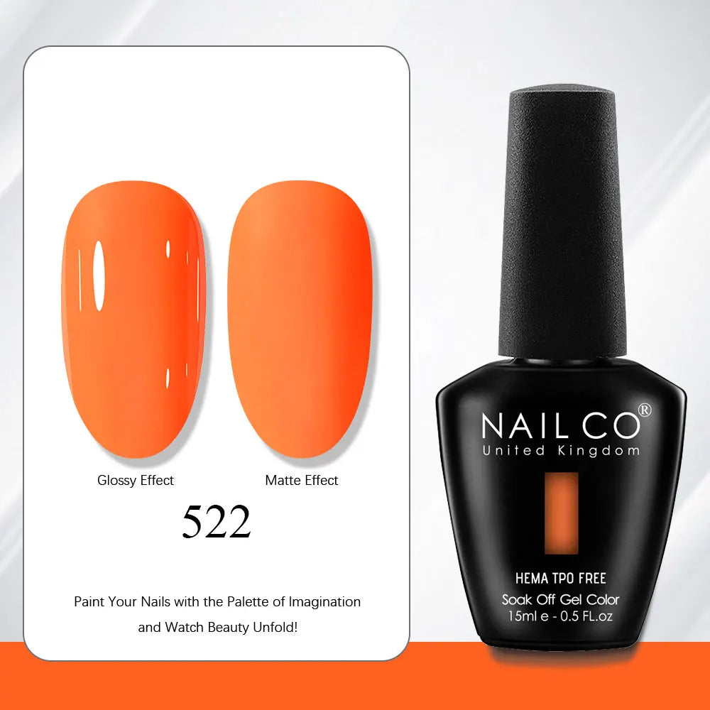 NAILCO Gel Nail Polish 15ml | 333 Colors UV/LED Soak-Off Semi-Permanent Gel Varnish | Long-Lasting Natural Resin Formula