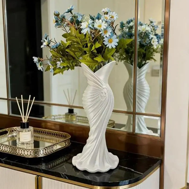 Dress-Shaped Sculptural Decorative Vase
