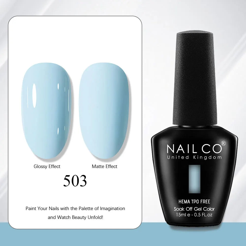 NAILCO Gel Nail Polish 15ml | 333 Colors UV/LED Soak-Off Semi-Permanent Gel Varnish | Long-Lasting Natural Resin Formula