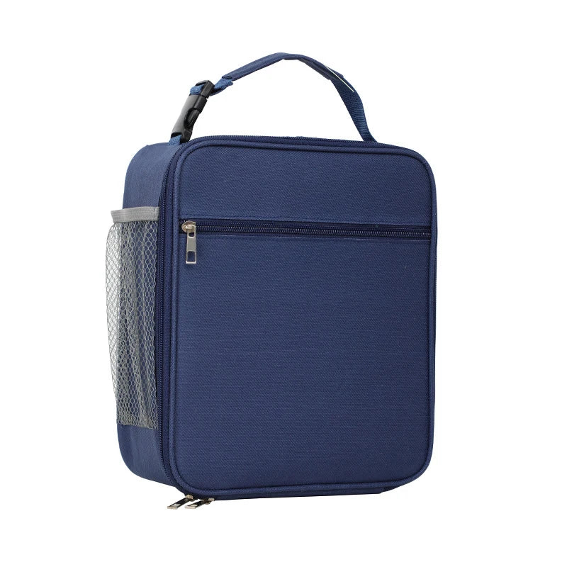 Insulated Lunch Bag with Side Mesh Pocket 6.3L Portable Lunch Box Waterresistant Leakproof Cool Bag for Outdoor Beach Bento Pack