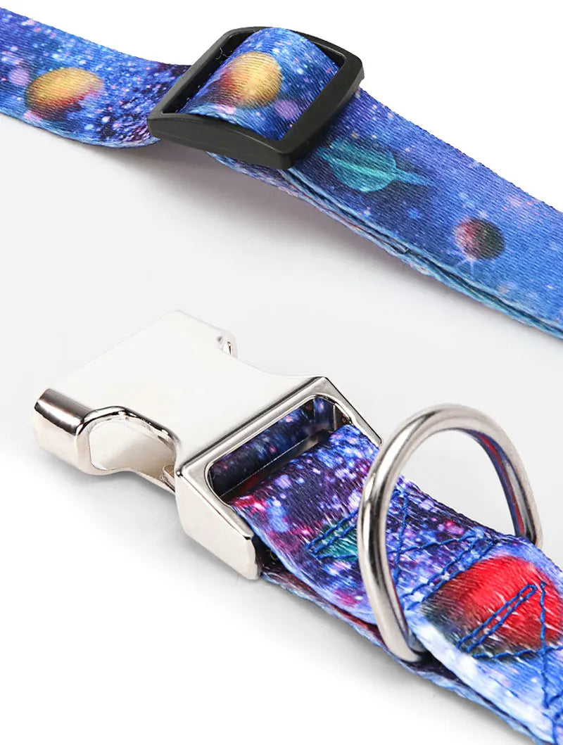 Forest Pattern Collar Pet Accessories Pet Stripes Polyester National Wind Dog Rope Adjustable Nylon Dog Collar Personalized