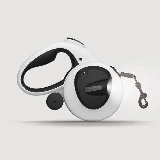 Led Light Up Pet Running Retractable Dog Leash  Automatic with Flashlight and Poop Bag Dispenser