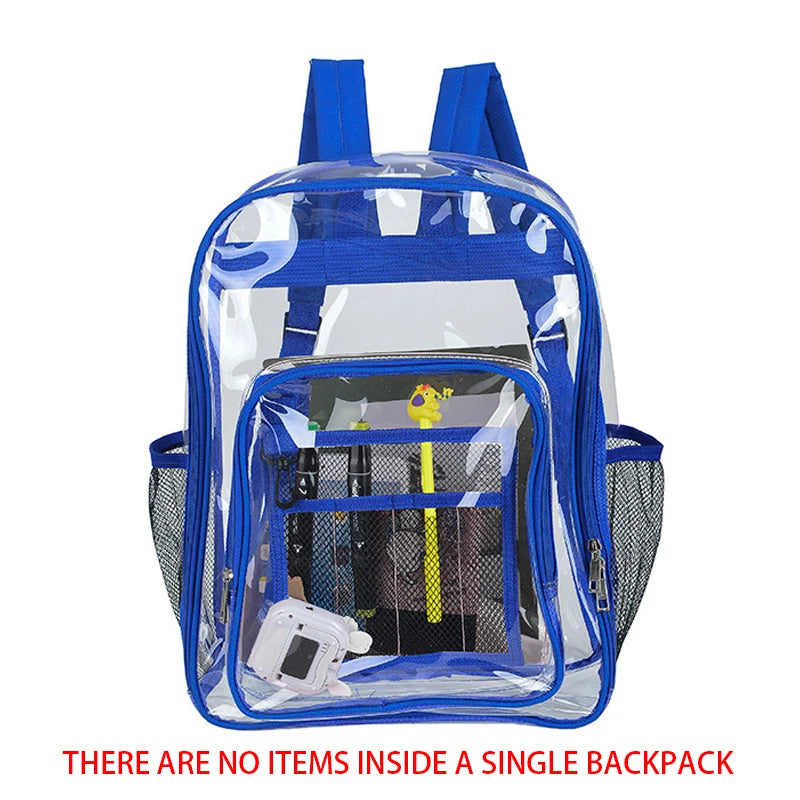 Clear PVC Transparent Backpack – Unisex Large Capacity Waterproof Shoulder Bag