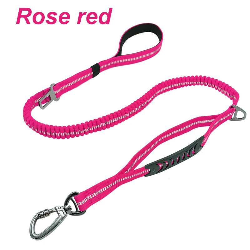 Adjustable Pet Dog Nylon reflective multi-functional retractable dog leash Car Seat Belt Cushioning Retractable Reflectivenylon