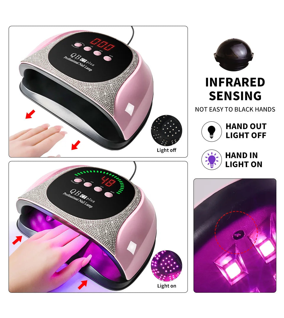57 LED UV/LED Nail Lamp — Professional Gel Polish Curing Light with Diamond Design
